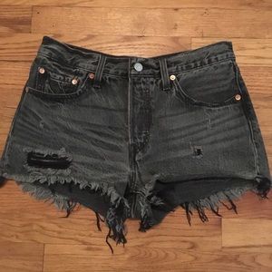 Levi’s 501 Black Cutoff Shorts NWOT